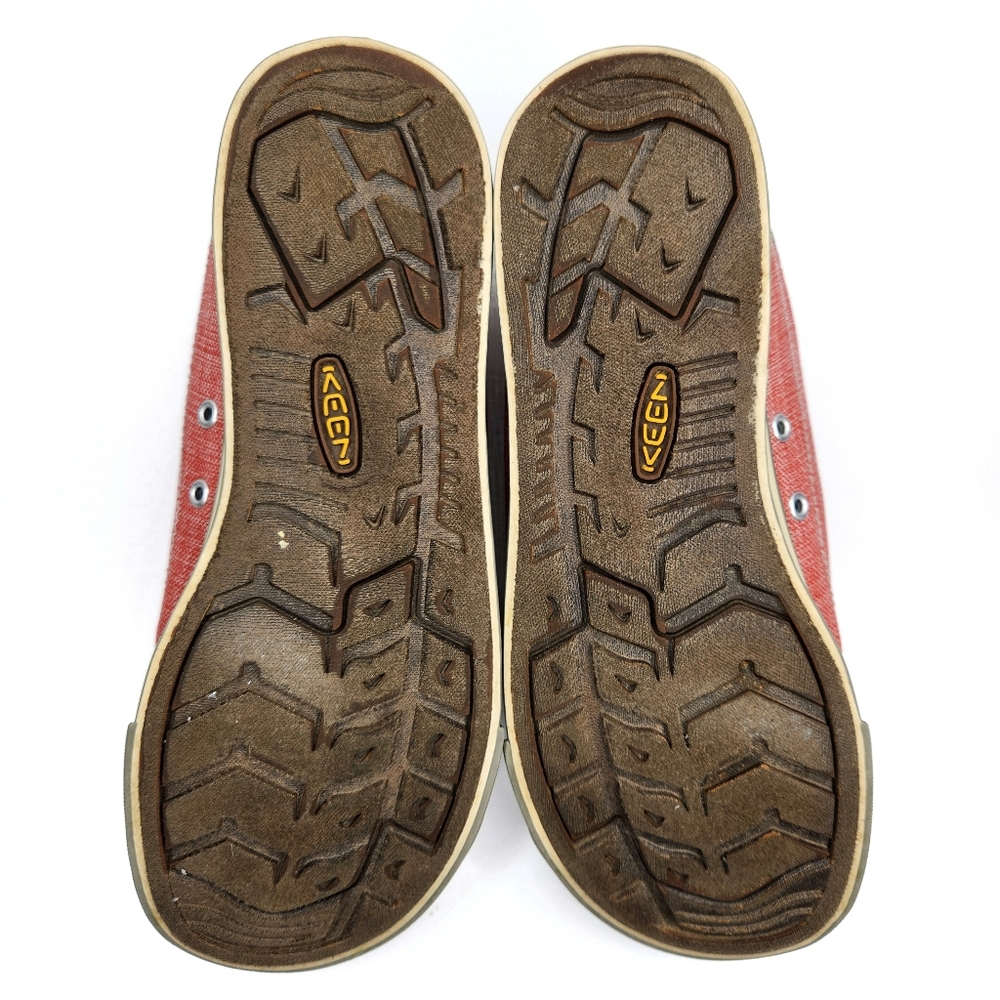 Keen Arcata Low Lace up Canvas Suede Pink Red Sneaker 5 - Picture 7 of 8